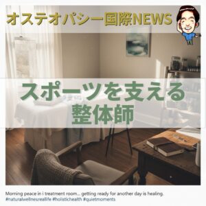 オステオパシー国際News：世界のトップアスリートを支えるオステオパシー