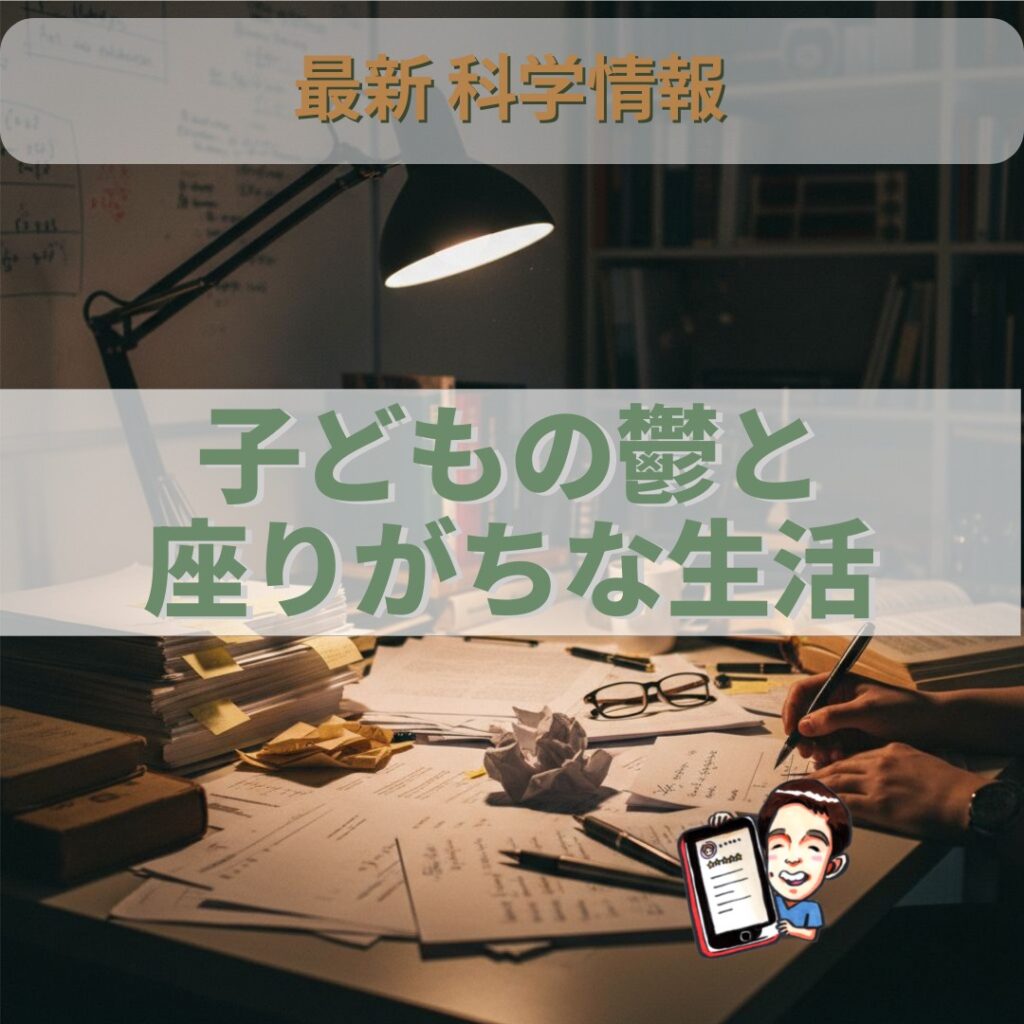 オステオパシー最新科学：子どもの「座りがち」な生活が心の健康に与える影響