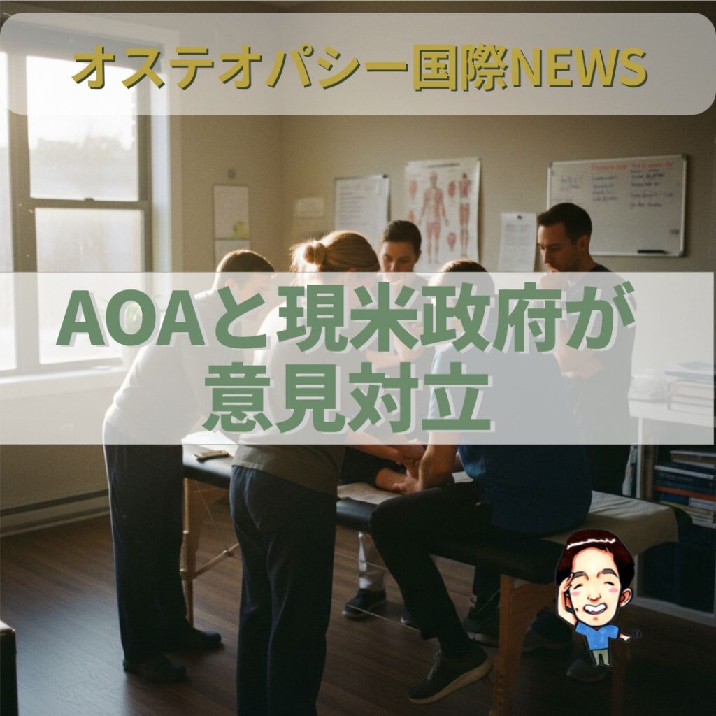 オステオパシー国際News：アメリカンオステオパシー協会（AOA）と政府の対立